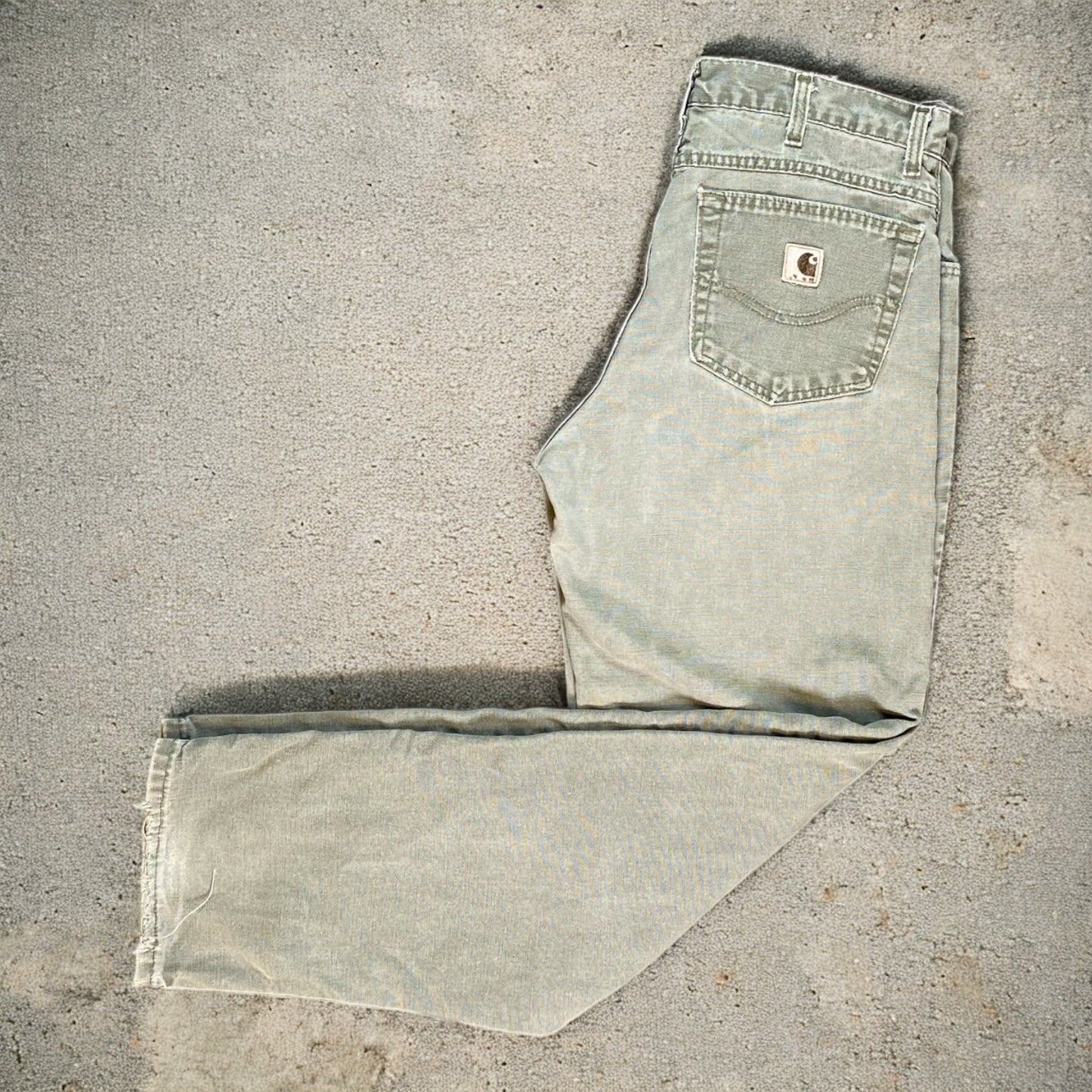 Carhartt Distressed Green Jeans