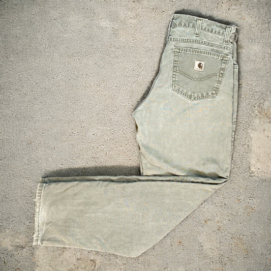 Carhartt Distressed Green Jeans