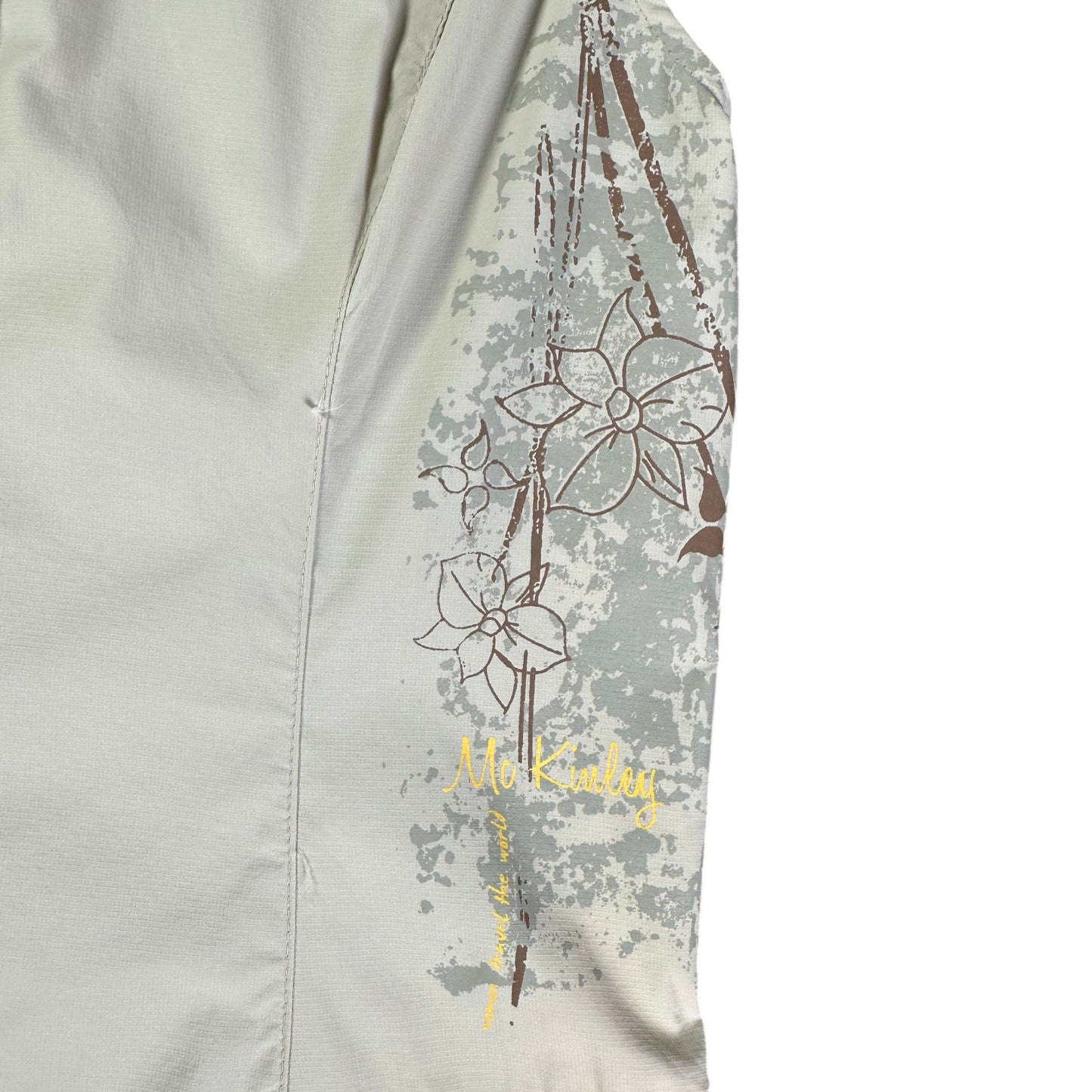 Embroidered McKinley Beige Sleeveless Shirt