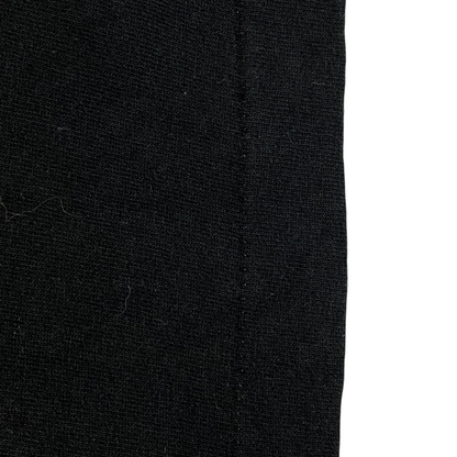 Digg It Thrift & Vintage black cotton t-shirt fabric detail showing single stitch construction