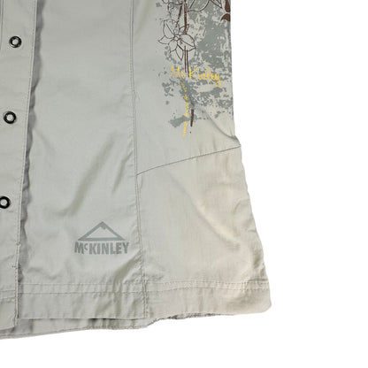 Embroidered McKinley Beige Sleeveless Shirt