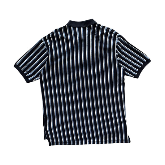 Ralph lauren Black/White/Blue Pinstripes Polo