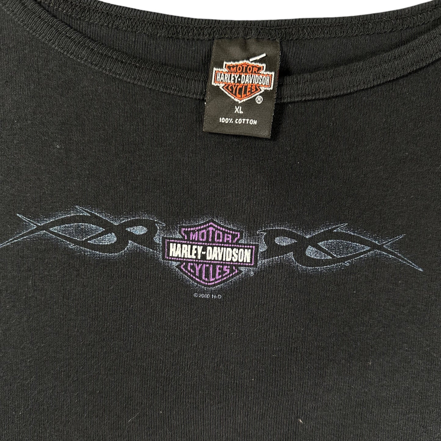 Harley Davidson Wisconsin Graphic Logo Black Tank Top tagged as XL