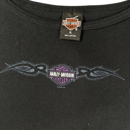 Harley Davidson Wisconsin Graphic Logo Black Tank Top tagged as XL