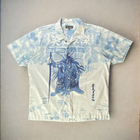 Earthquake Blue Graphic Shirt