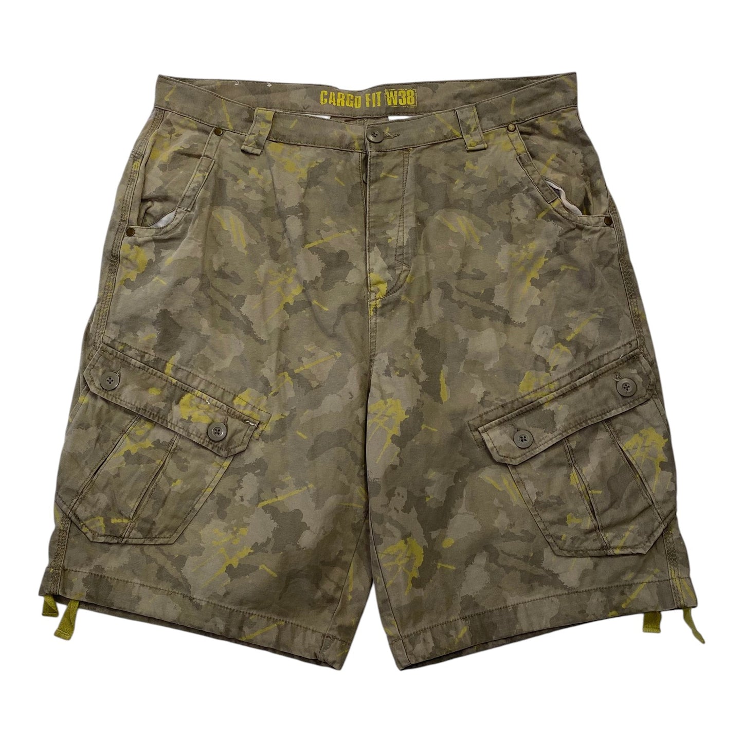 Camo Paint Splatter Cargo Fit Shorts