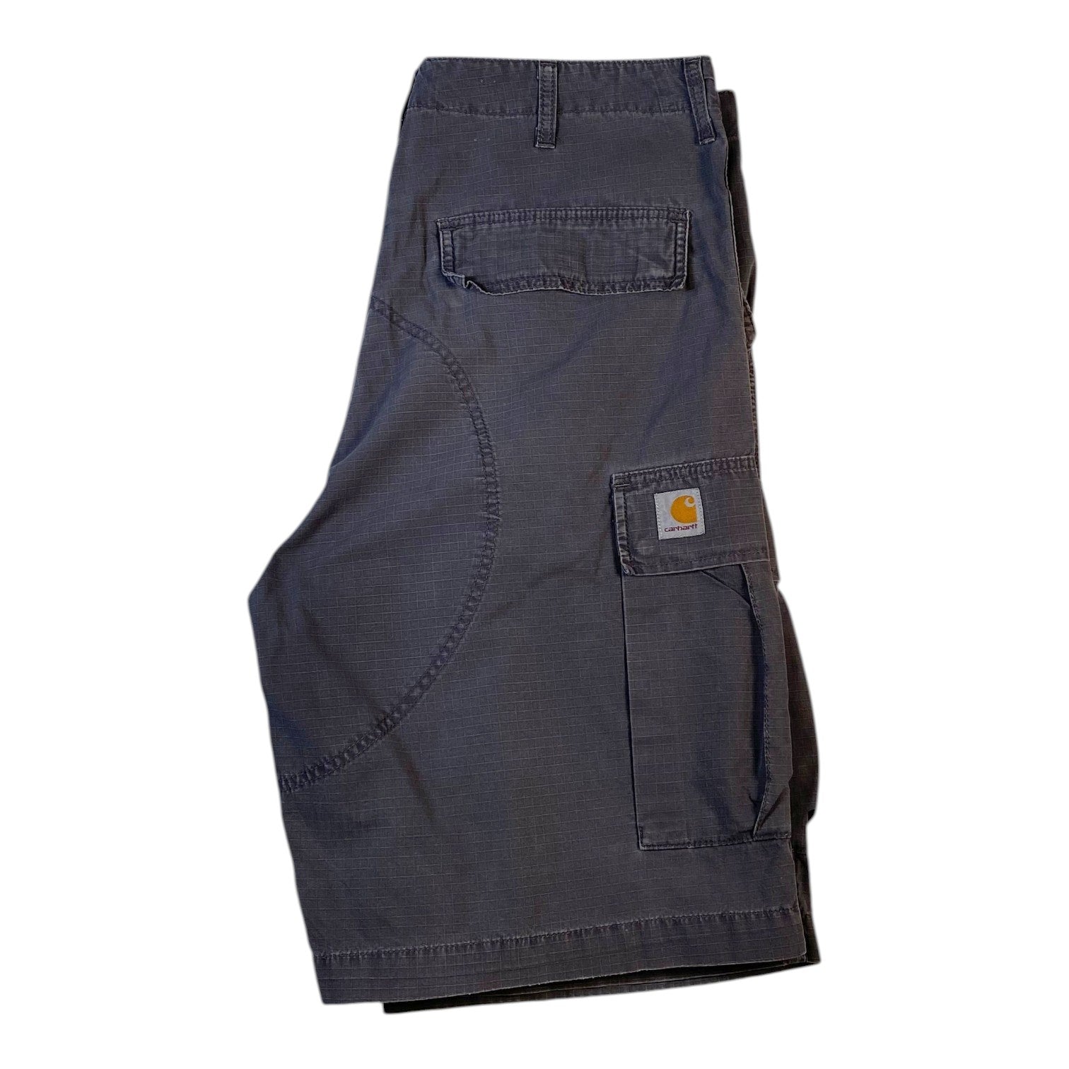 Gray shorts on a white background
