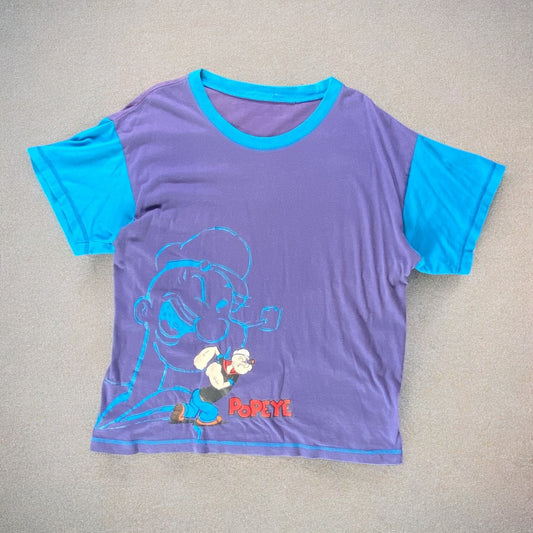 Popeye Graphic Blue & Purple T-shirt