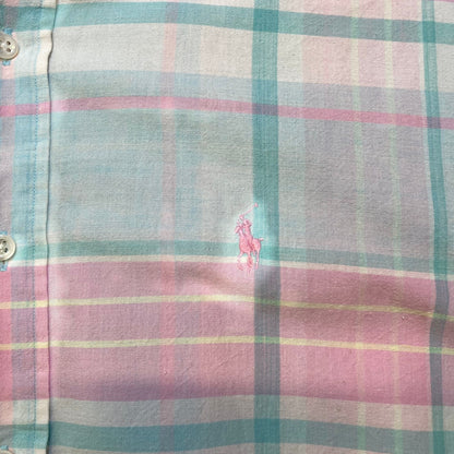 Ralph Lauren Hand Woven Pastel Madras Plaid Shirt