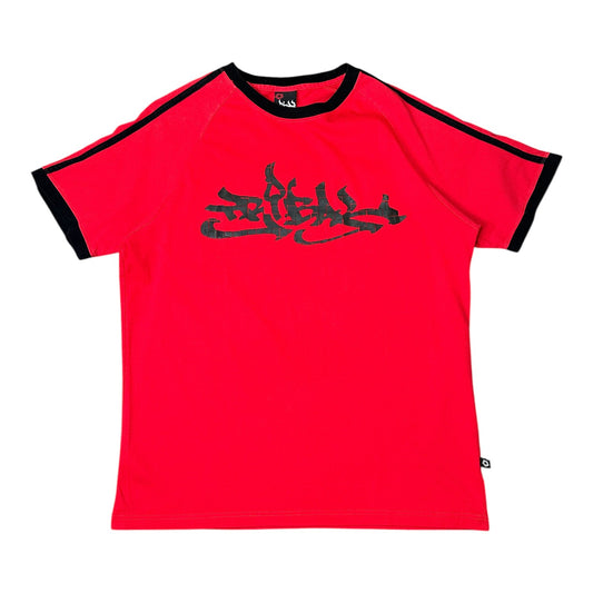 Retro Tribal Gear Red & Black Graphic T-Shirt
