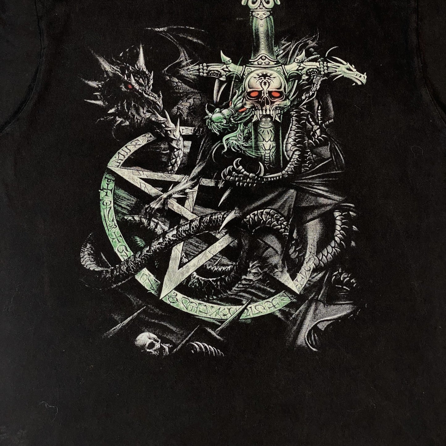 Rock Chang Dark Fantasy Dragon & Pentagram T-Shirt