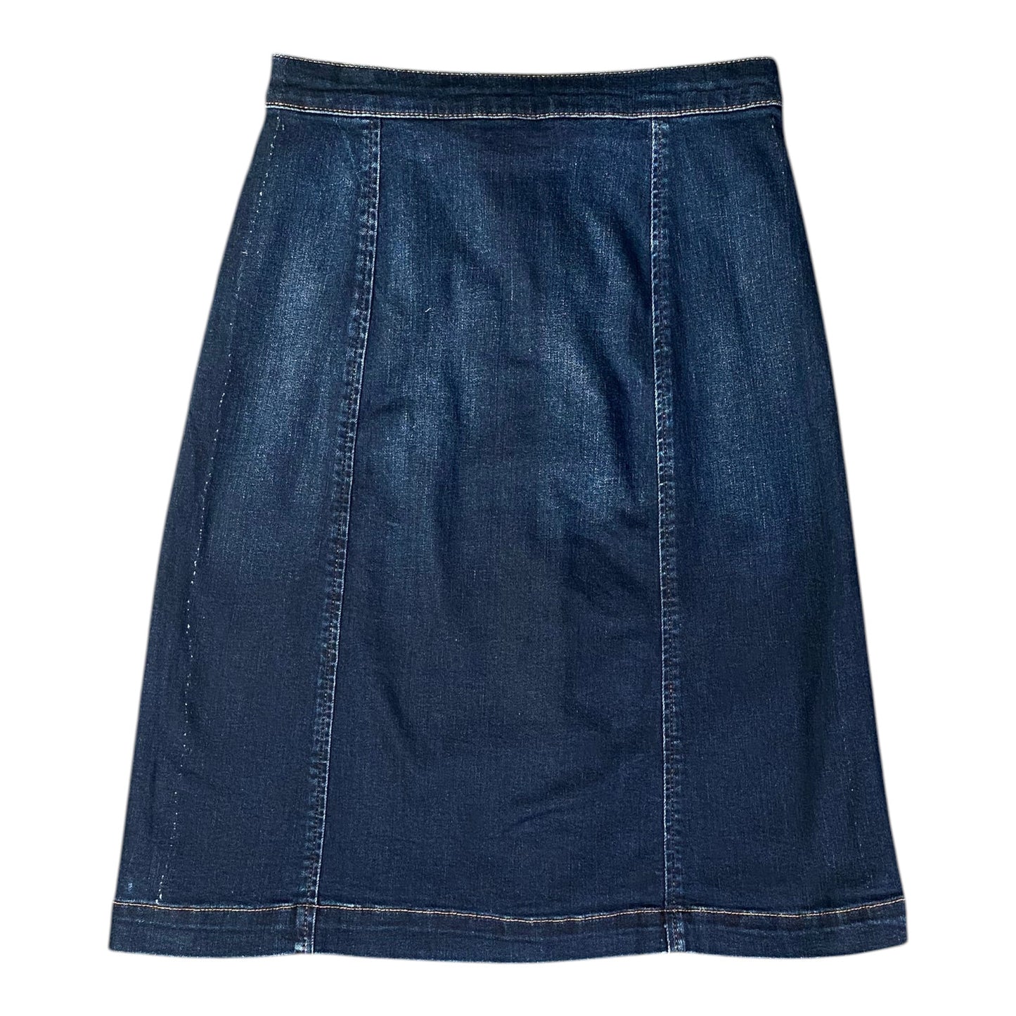 Principles Button Front Blue Denim Skirt
