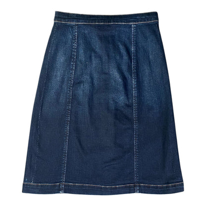 Principles Button Front Blue Denim Skirt