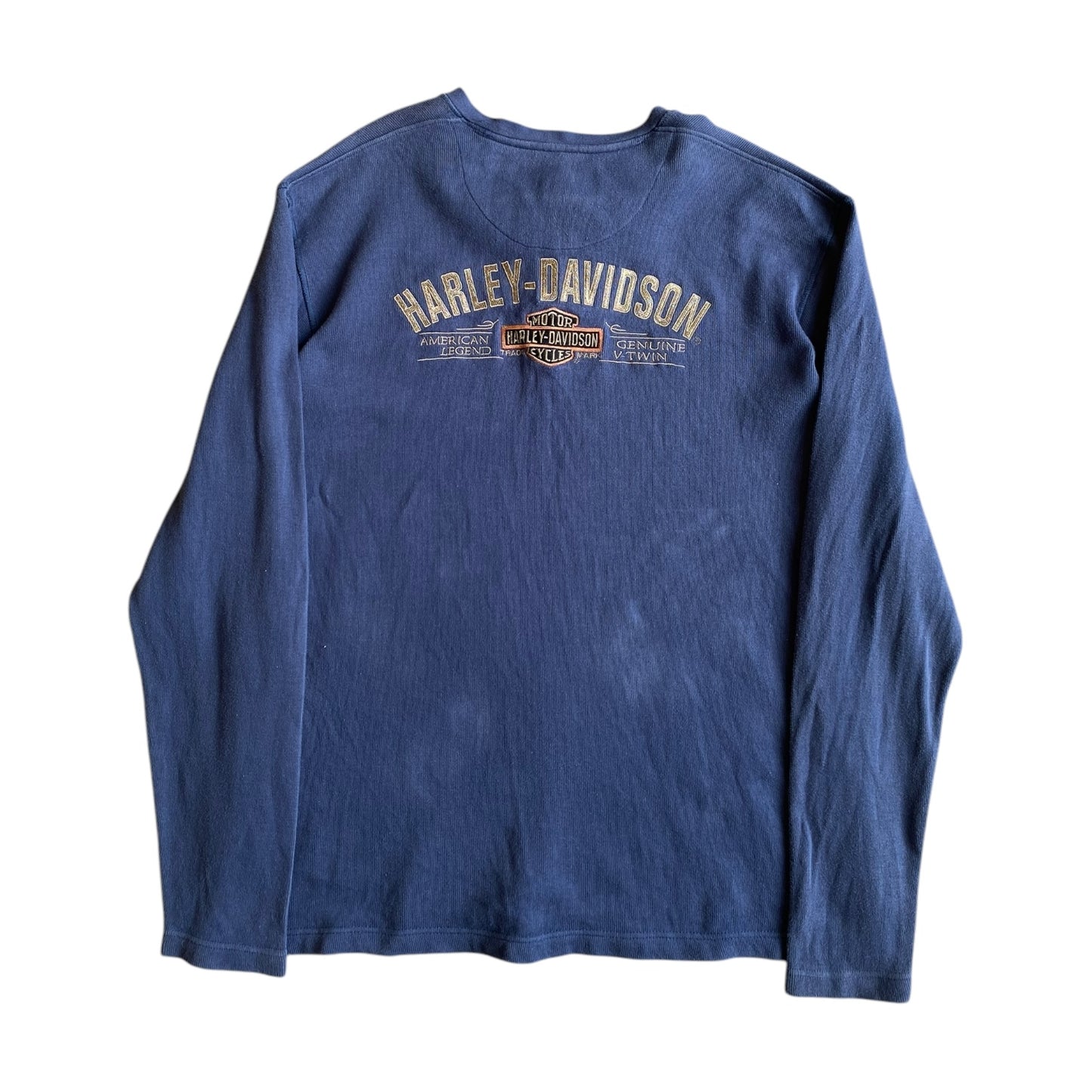 Harley Davidson Blue Button Up Sweater