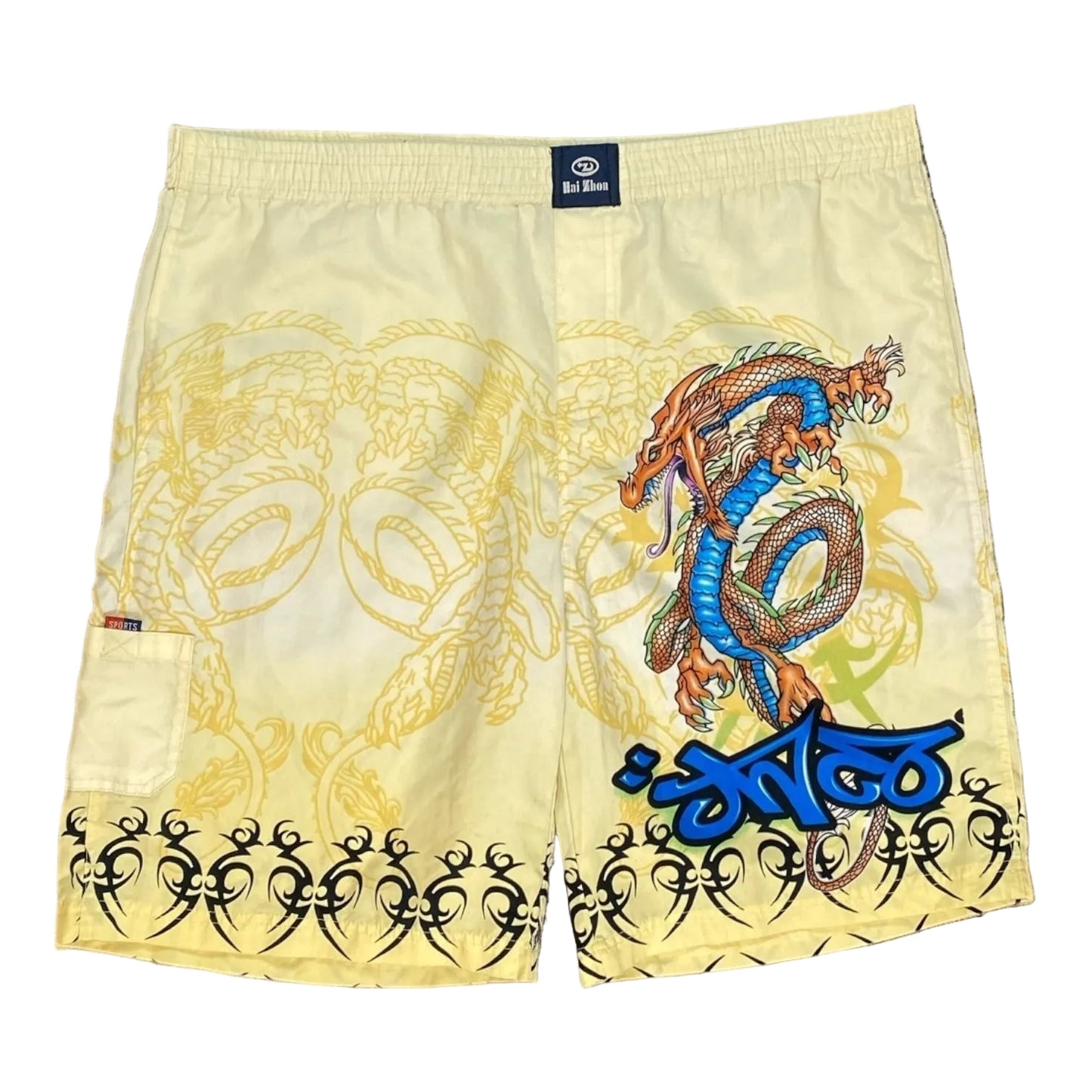 Hai Zhon Dragon Graphic Swimming Shorts