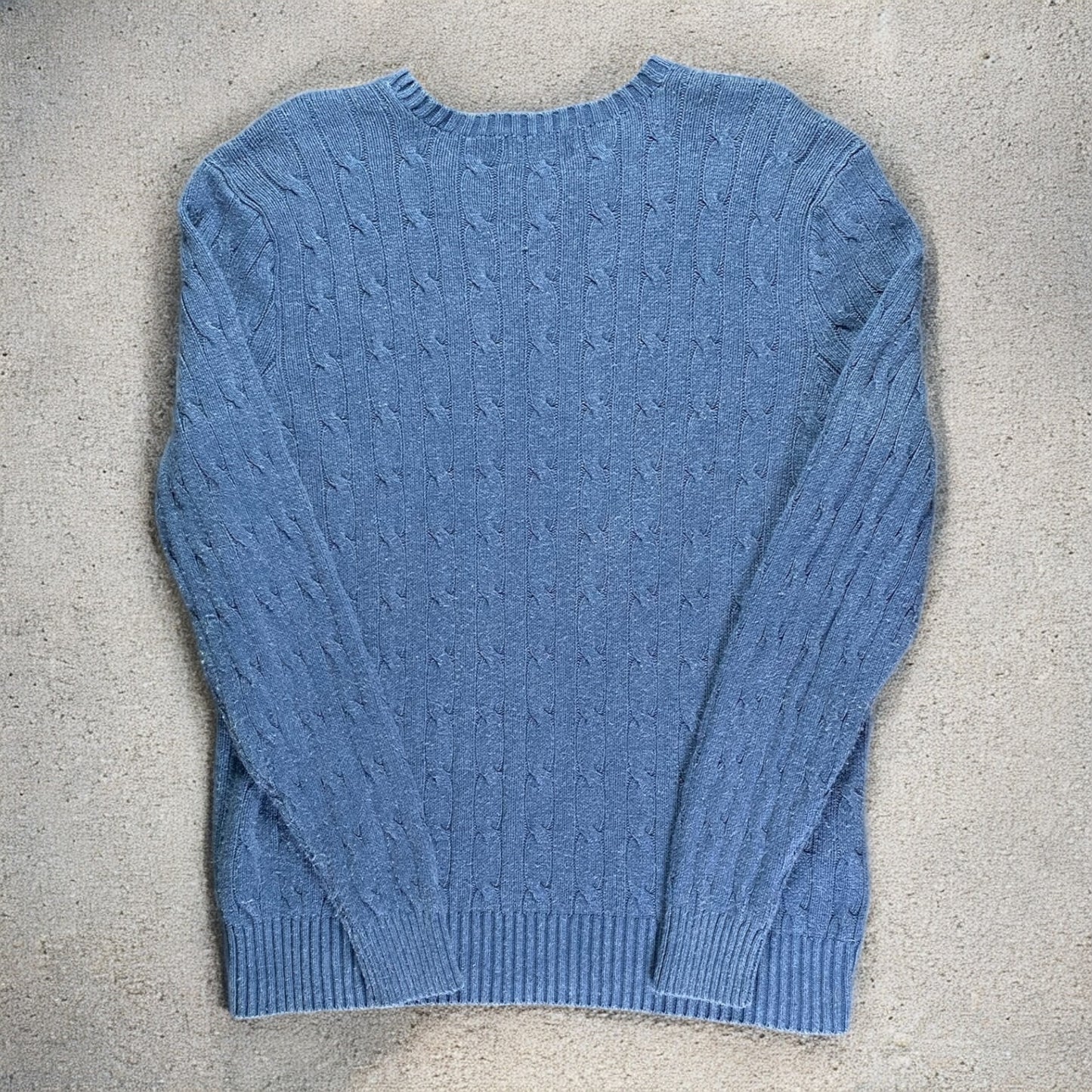 Polo Ralph Lauren Cable-Knit Cotton Navy Blue Sweater