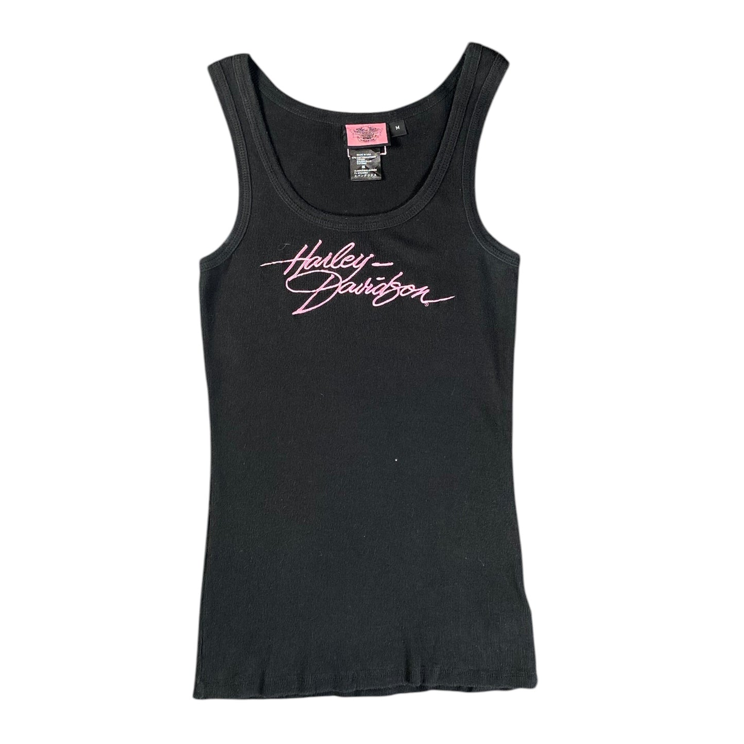 Harley-Davidson Embroidered Script Logo Black Tank Top
