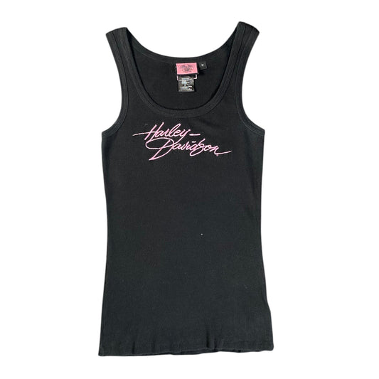 Harley-Davidson Embroidered Script Logo Black Tank Top