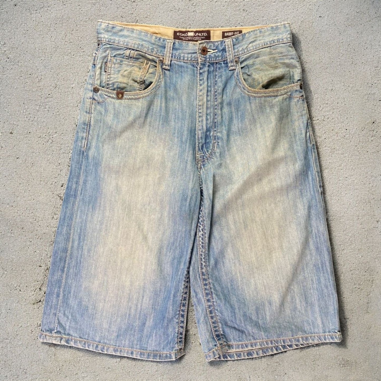 Ecko Unltd Embroidered Rhino Denim Jean Short