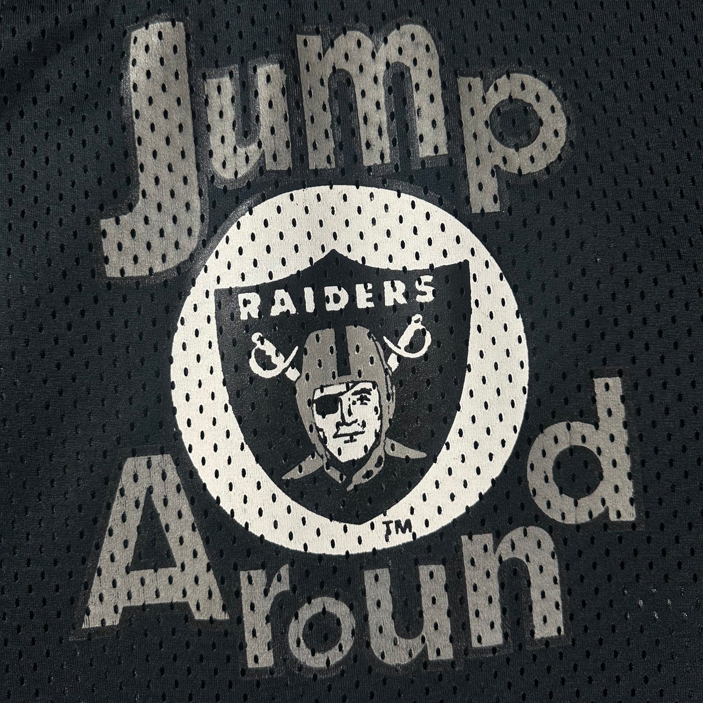 Vintage NFL Raiders Jump Around Mesh Black Jersey