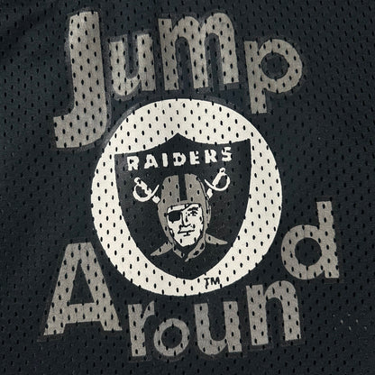 Vintage NFL Raiders Jump Around Mesh Black Jersey