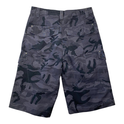 Sneakerfreak Dark Grey Camo Cargo Shorts