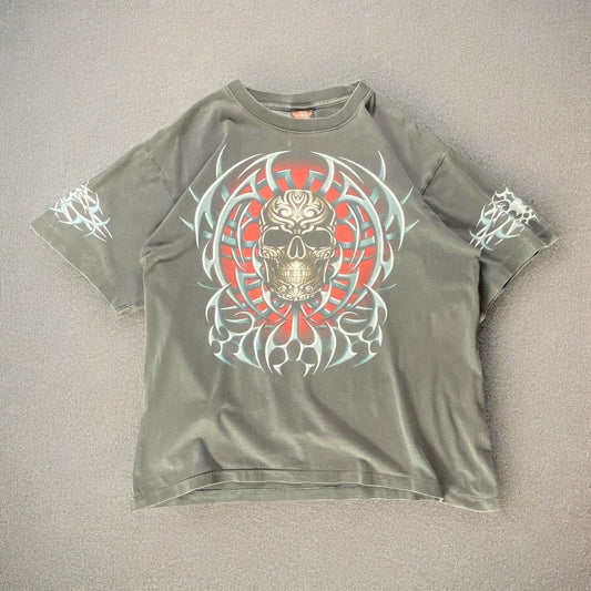 Rock Eagle Skull Print T-shirt