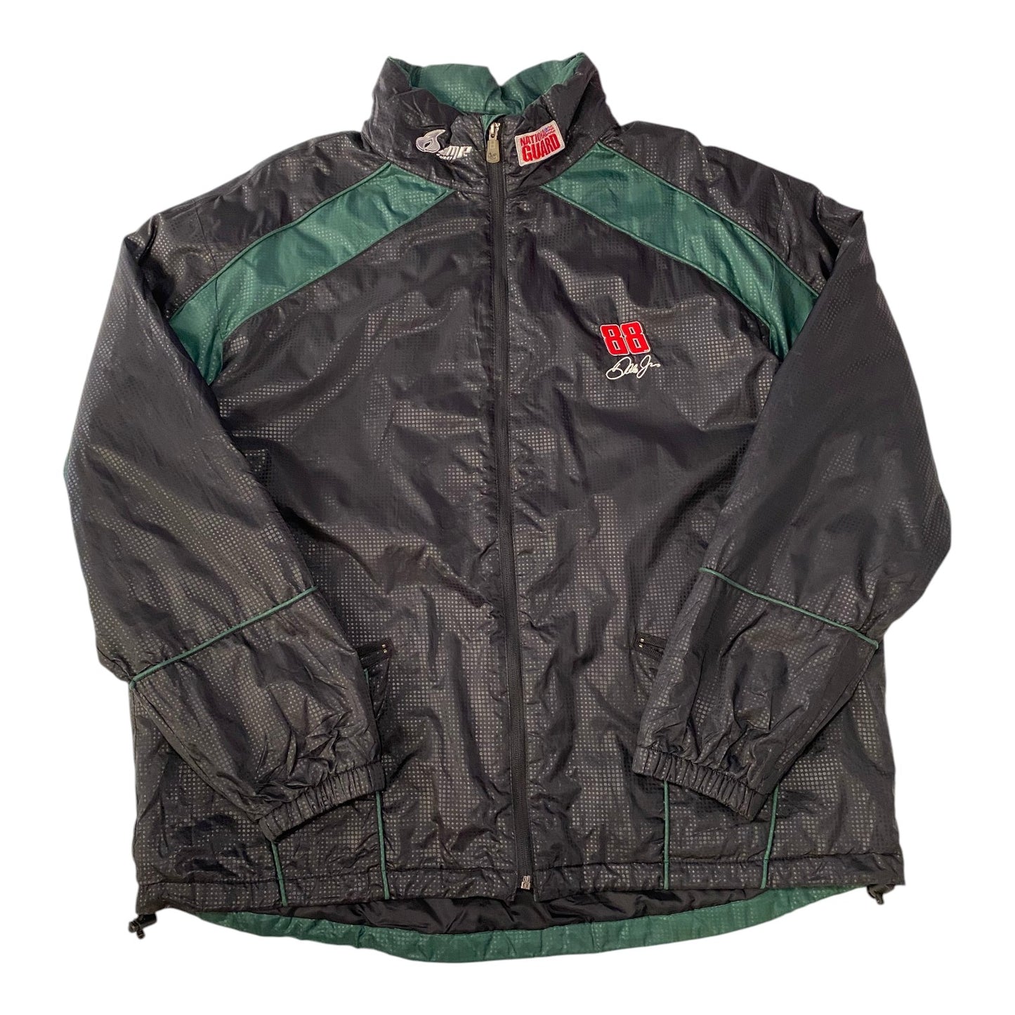 Dale Earnhardt Jr. National Guard Black & Green Windbreaker