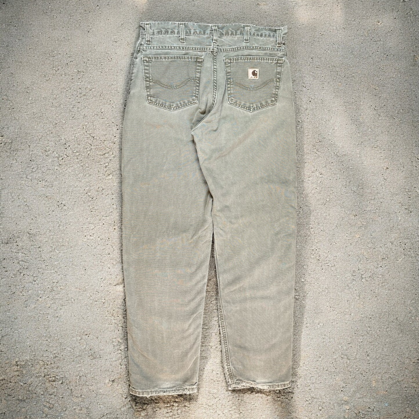 Carhartt Distressed Green Jeans