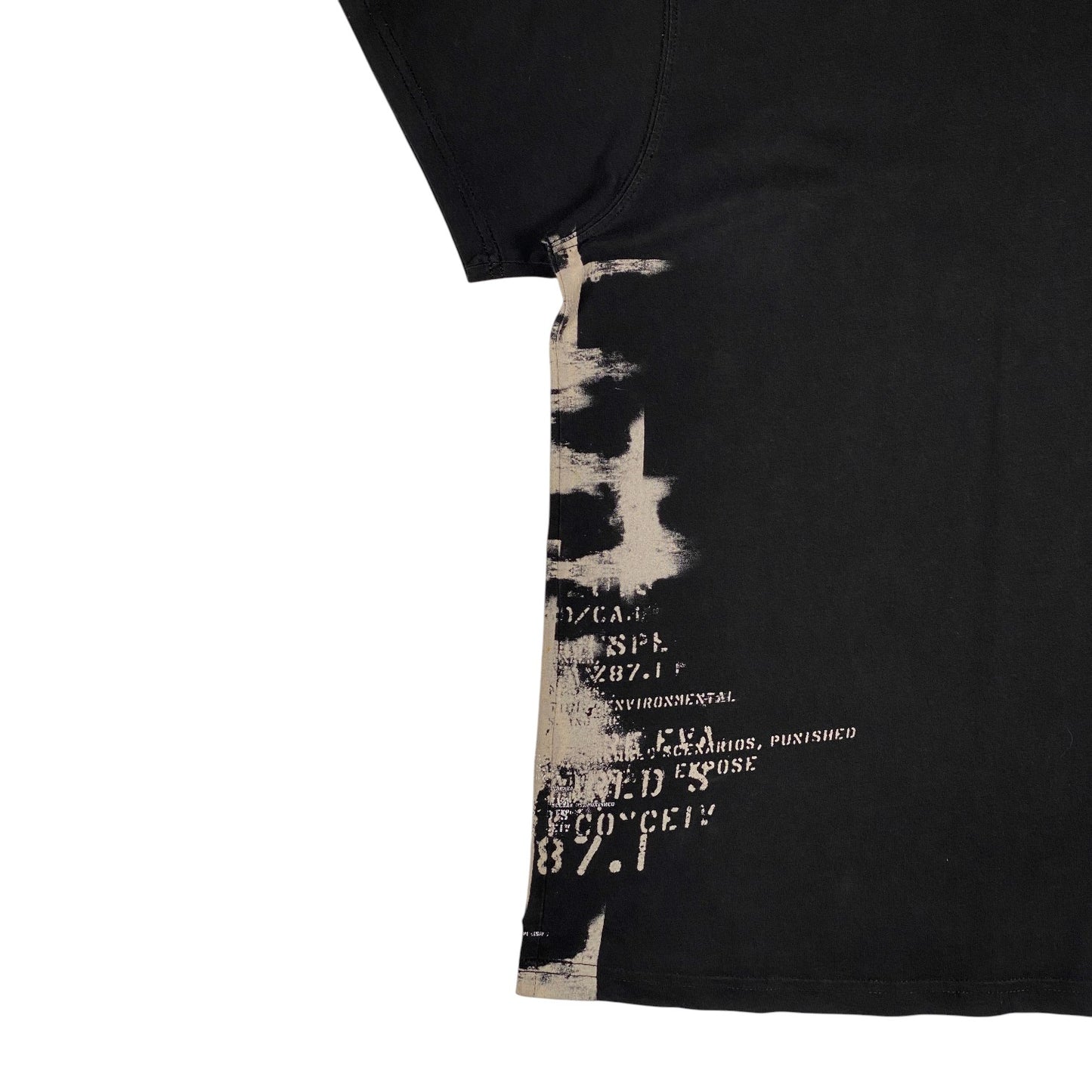 Y2K Oakley Cyber Grunge Asymmetric Side Print T-Shirt