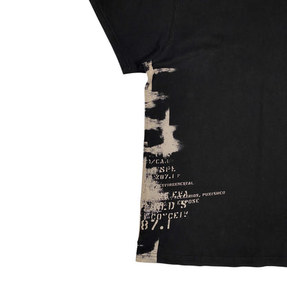Y2K Oakley Cyber Grunge Asymmetric Side Print T-Shirt