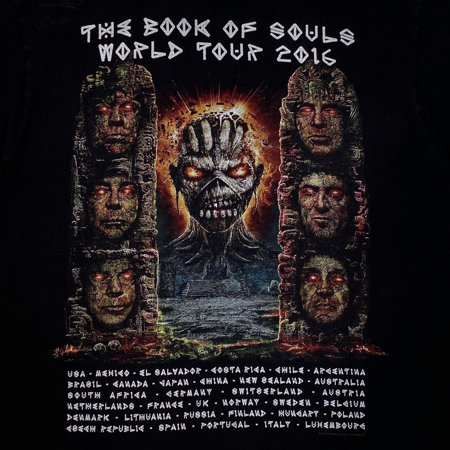 Iron Maiden The Book Of Souls World Tour T-Shirt