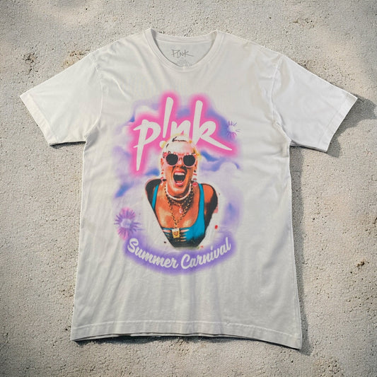 P!NK Summer Carnival Official European Tour Whit T-shirt