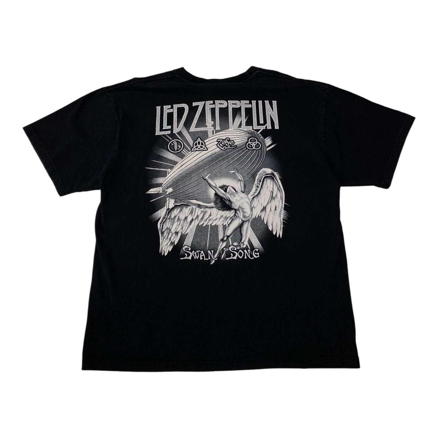 Bootleg Led Zeppelin Swan Song Black Graphic T-shirt