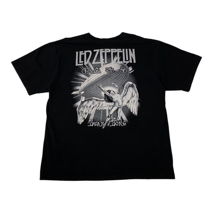 Bootleg Led Zeppelin Swan Song Black Graphic T-shirt