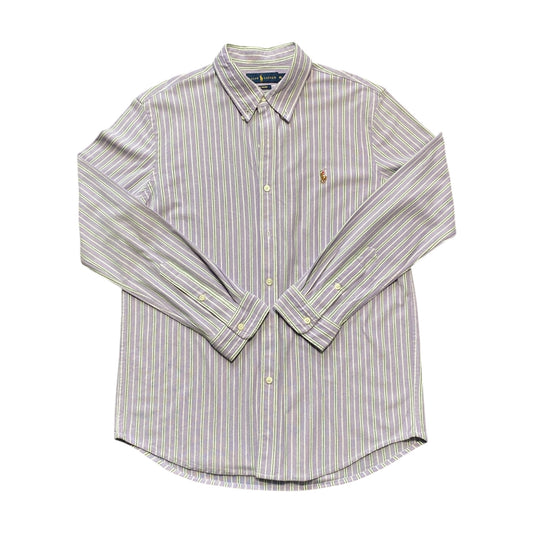 Ralph Lauren Purple & White Pinstripe Button-Up Shirt