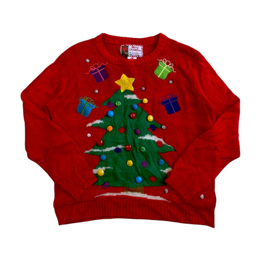 Red Christmas Tree Sweater