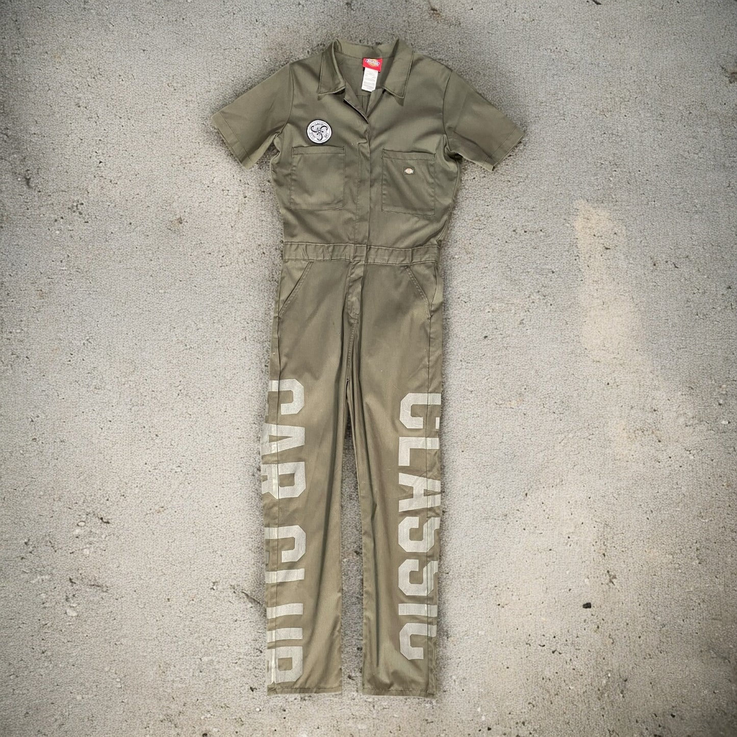 Dickies Short-Sleeve Work Olive Green Overall