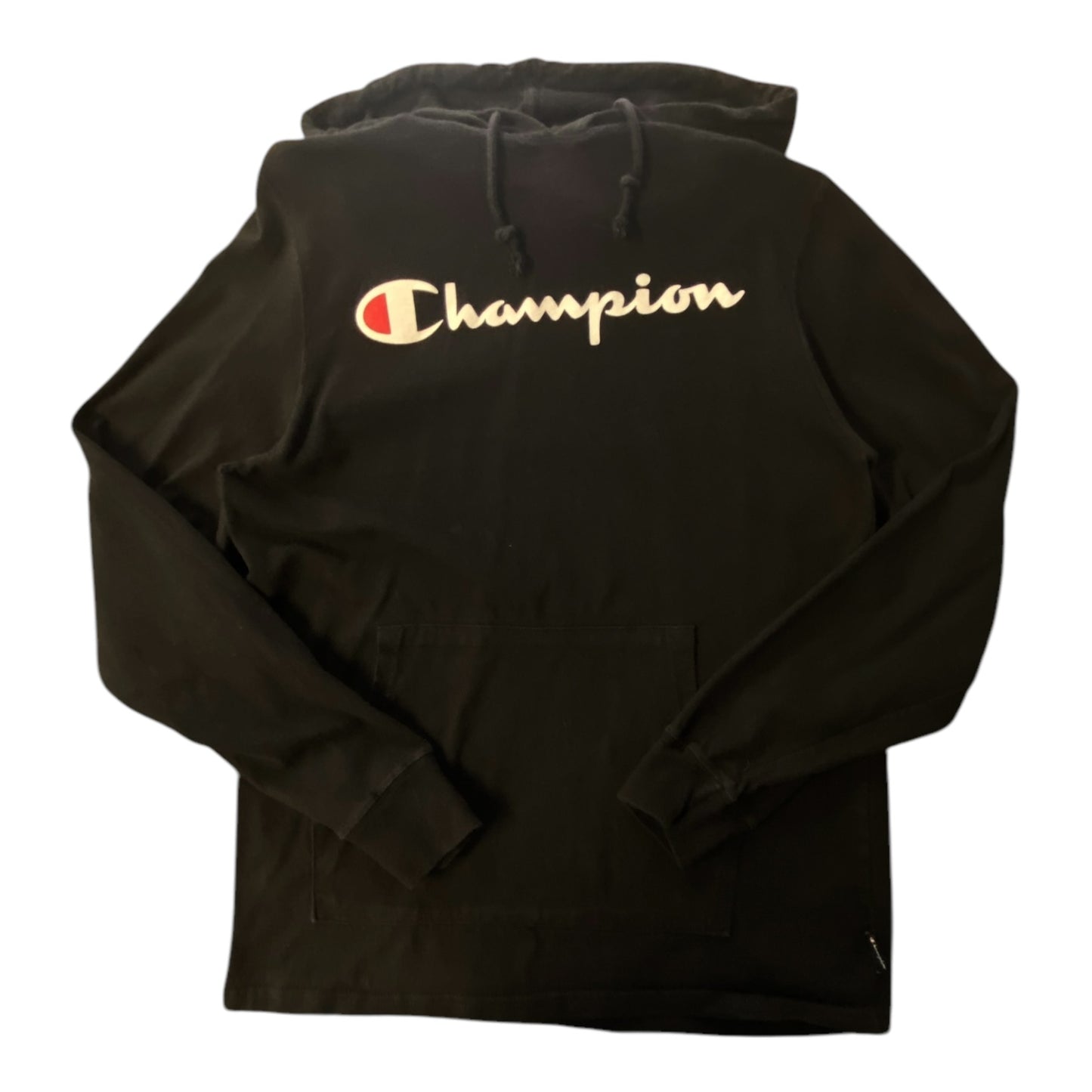 Champion Black Logo Hoodie