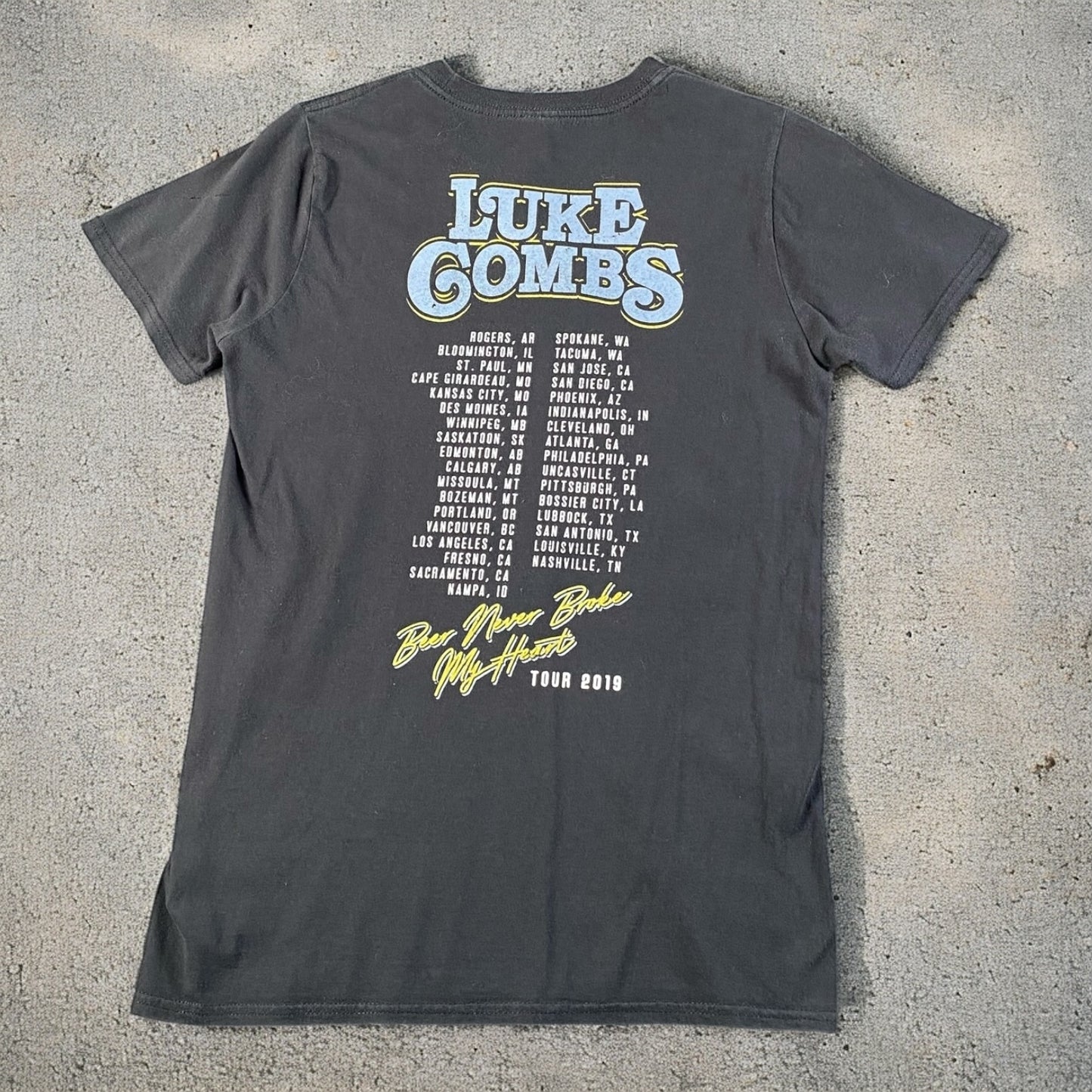 Luke Combs "Beer Never Broke My Heart" Black T-shirt