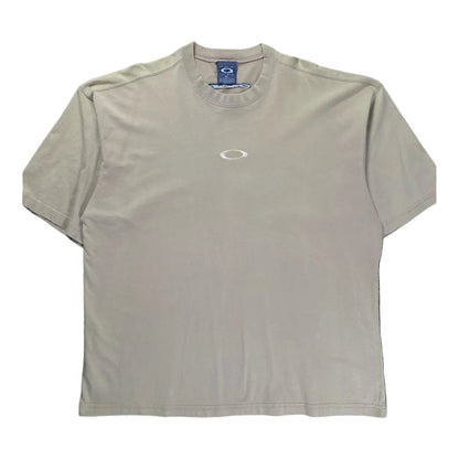 Vintage Oakley Center Logo Khaki T-shirt