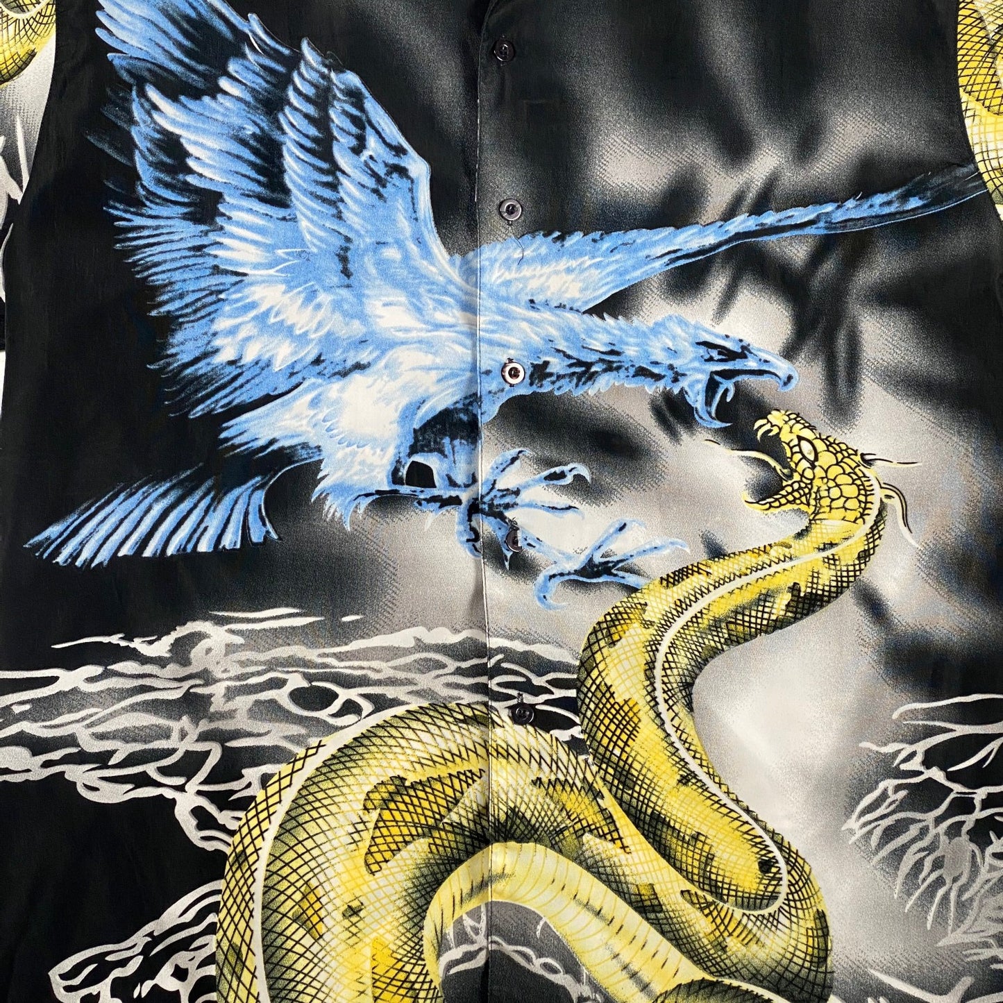 Y2K Brother Eagle vs Snake Button-Up Shirt