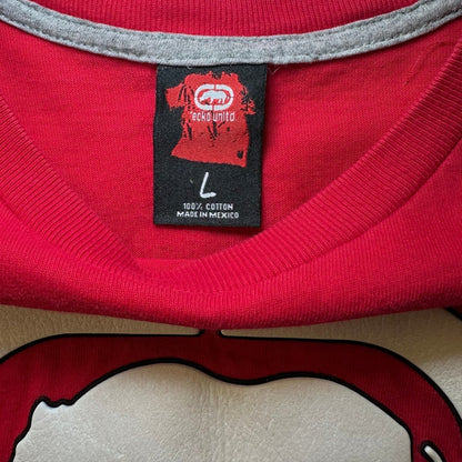 Ecko Unltd. White Rhino Big Logo Graphic Red Tee