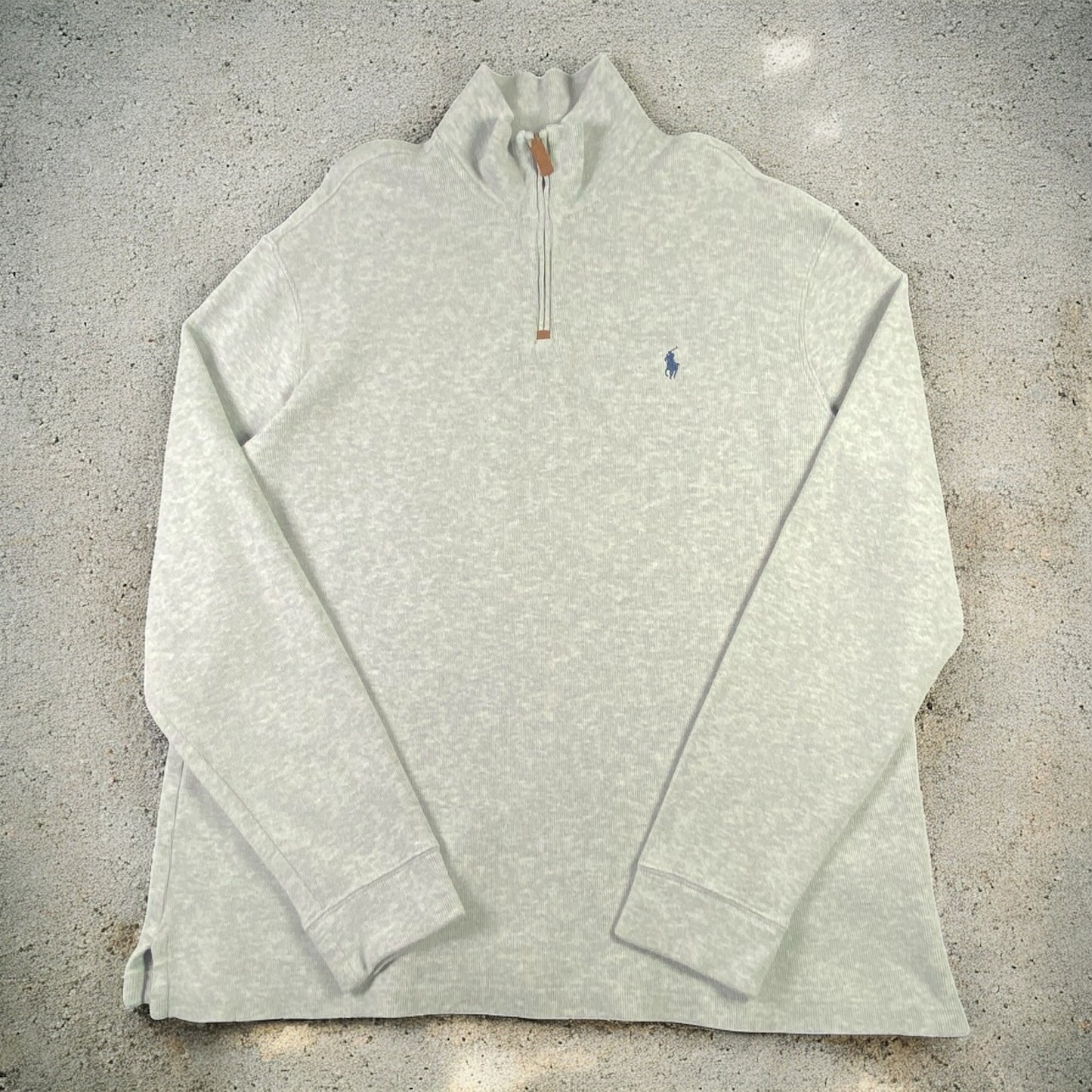 Polo Ralph Lauren Quarter-Zip Long Sleeve Grey Sweater