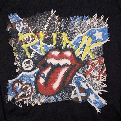 Studio Girl Punk Tongue Graphic Raglan Top