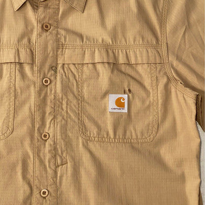 Carhartt Men's Force Lightweight Relaxed Fit Beige Shirt