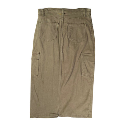 LTS Cargo Slit Khaki Skirt