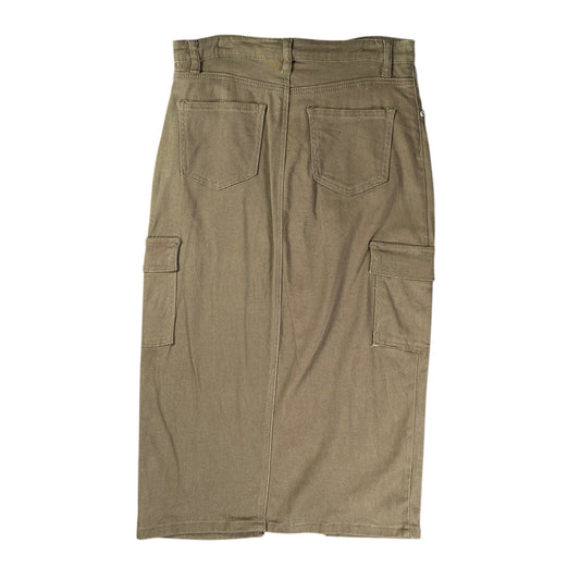 LTS Cargo Slit Khaki Skirt