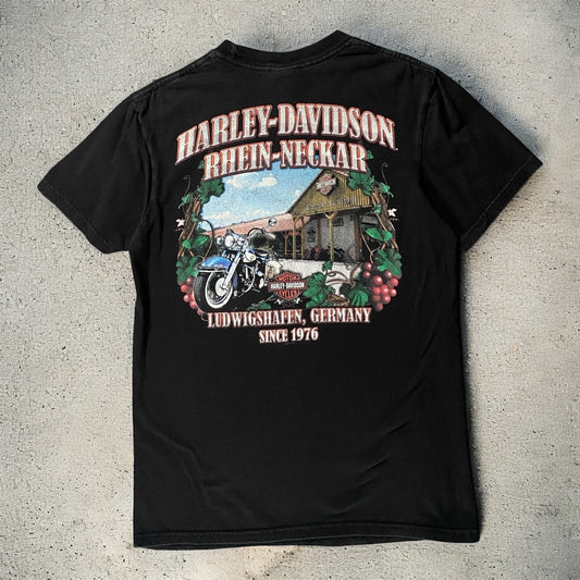 Harley Davidson Rhein Neckar, Germany Black T-shirt