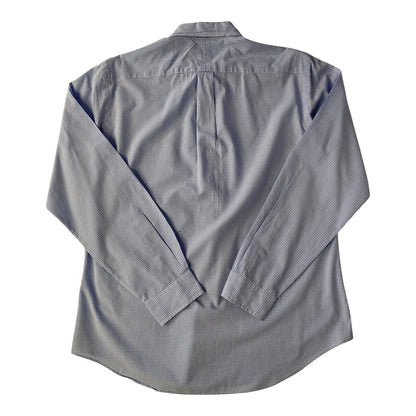 Ralph Lauren Blue & White Gingham Check Pattern Custom Fit Button Down Shirt